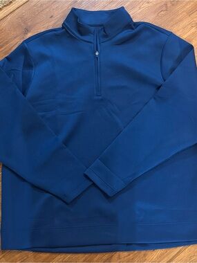 Salamander Resort Collection Men's Quarter-Zip Performance Pullover - Blue